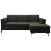 ECKSOFA Looks VII Dunkelgrün Webstoff  - Dunkelgrün/Schwarz, Design, Textil/Metall (214/146cm) - LOOKS by W.Joop