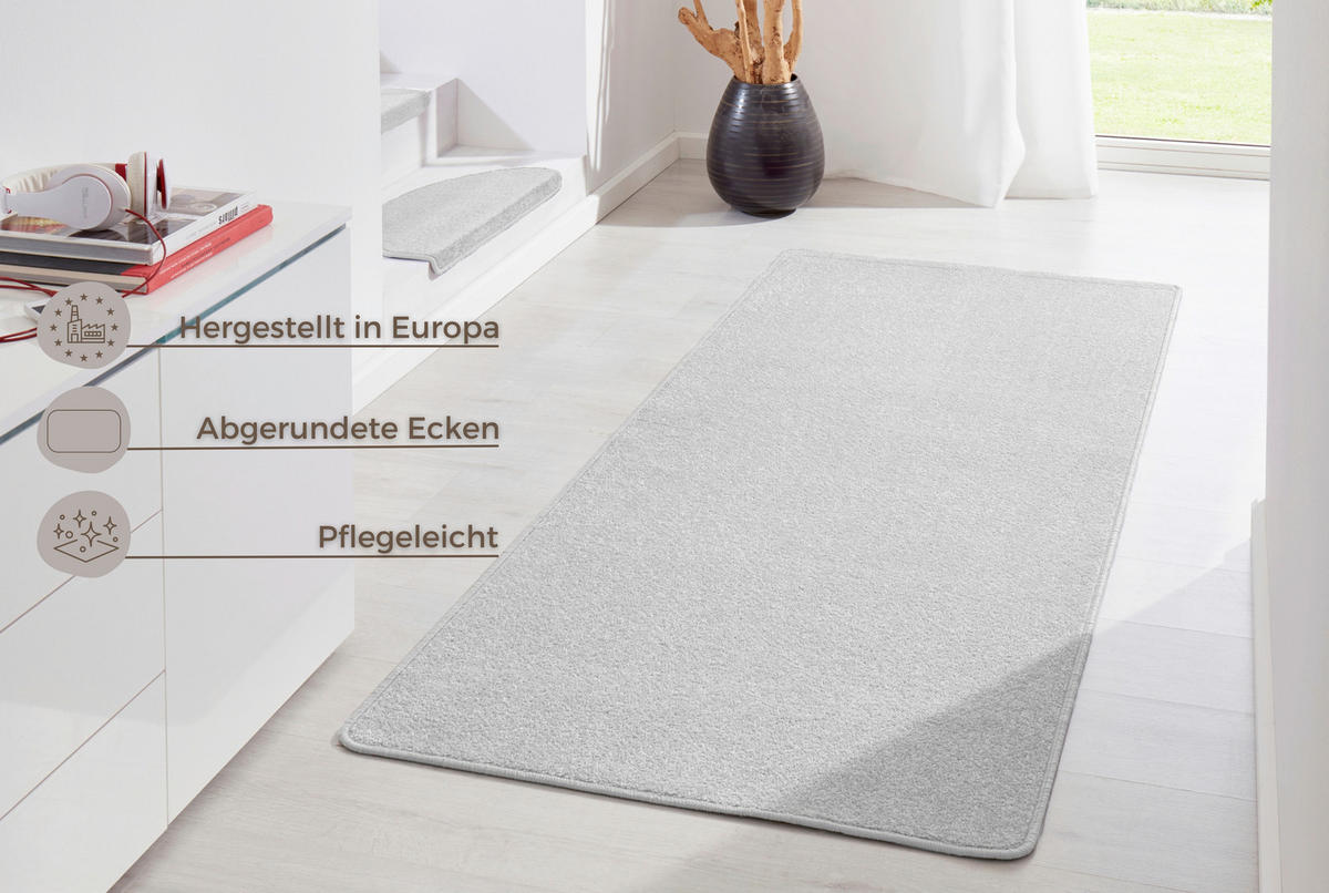 LÄUFER 80/300 cm Fancy  - Hellgrau, Basics, Kunststoff (80/300cm) - Hanse Home