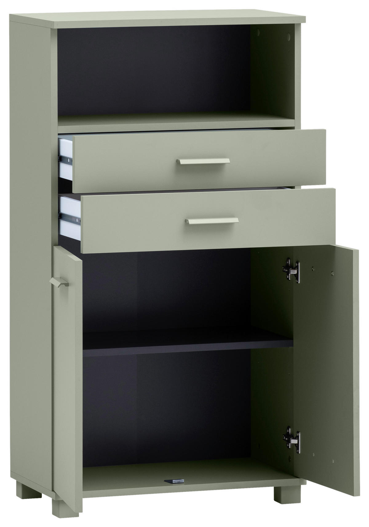 MIDISCHRANK 59,8/110,5/32,6 cm  - Hellgrün, MODERN, Holzwerkstoff/Kunststoff (59,8/110,5/32,6cm) - MID.YOU