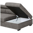 ECKSOFA in Lederlook Grau  263/230 cm  - Schwarz/Grau, Design, Kunststoff/Textil (263/230cm) - Hom`in