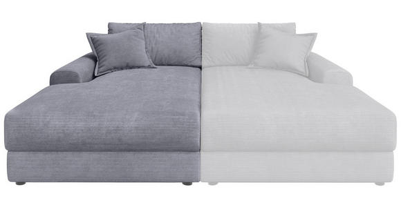 BIGSOFA Cord Dunkelgrau  - Dunkelgrau/Schwarz, MODERN, Kunststoff/Textil (117/93/190cm) - Carryhome