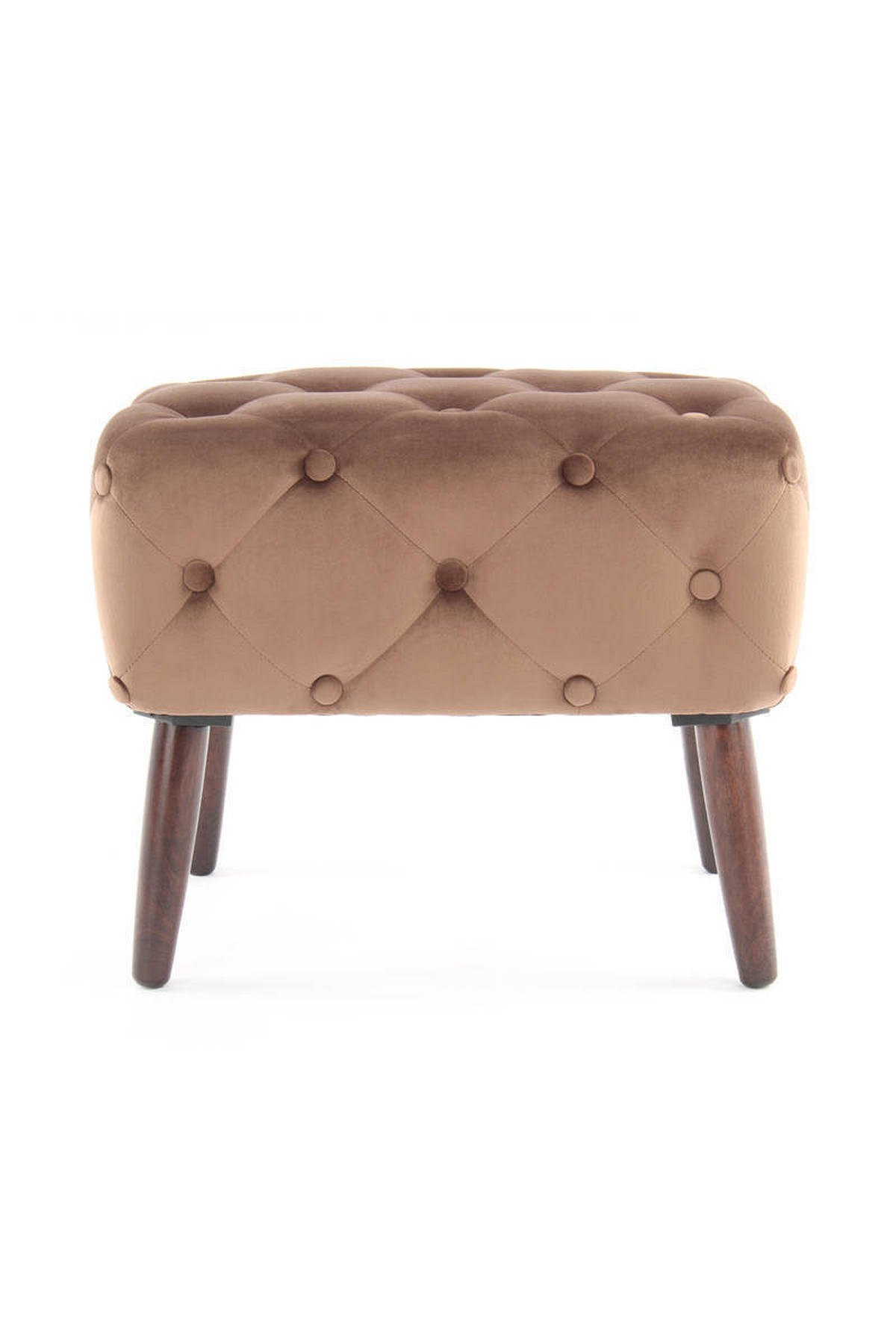 HOCKER in Textil, Holzwerkstoff Braun  - Braun, Basics, Holzwerkstoff/Textil (40/48/60cm) - Kayoom