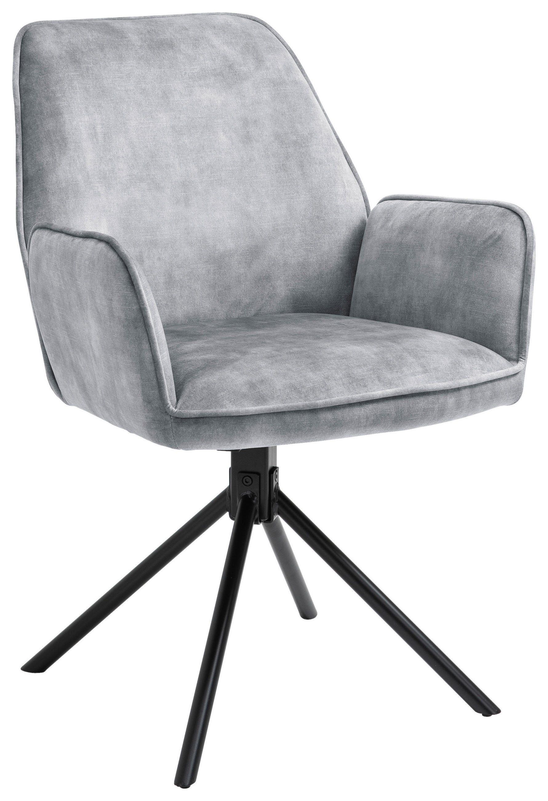 STOLIČKA, 62/89/61 cm - tmavosivá, Basics, kov/textil (62/89/61cm) - Cantus