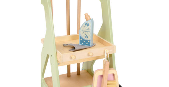 KINDERSPIELSET Reinigungswagen - Multicolor/Naturfarben, Basics, Holz/Holzwerkstoff - My Baby Lou