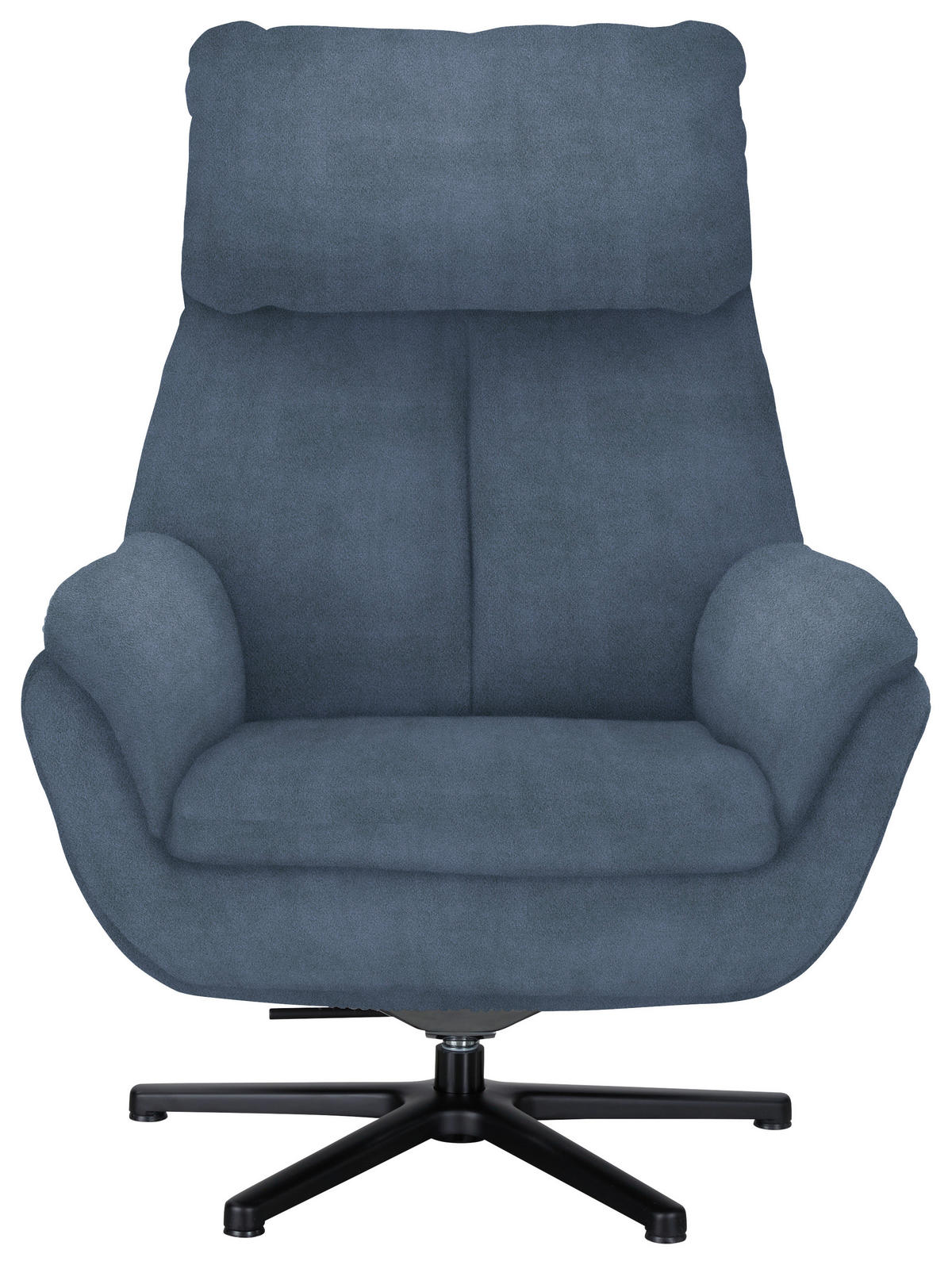 RELAXSESSEL in Textil Blau  - Blau/Schwarz, Design, Textil/Metall (79/108/89cm) - Beldomo Style