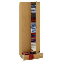 MEHRZWECKSCHRANK  - Silberfarben/Buchefarben, Modern, Holzwerkstoff/Kunststoff (70/198/39cm) - MID.YOU