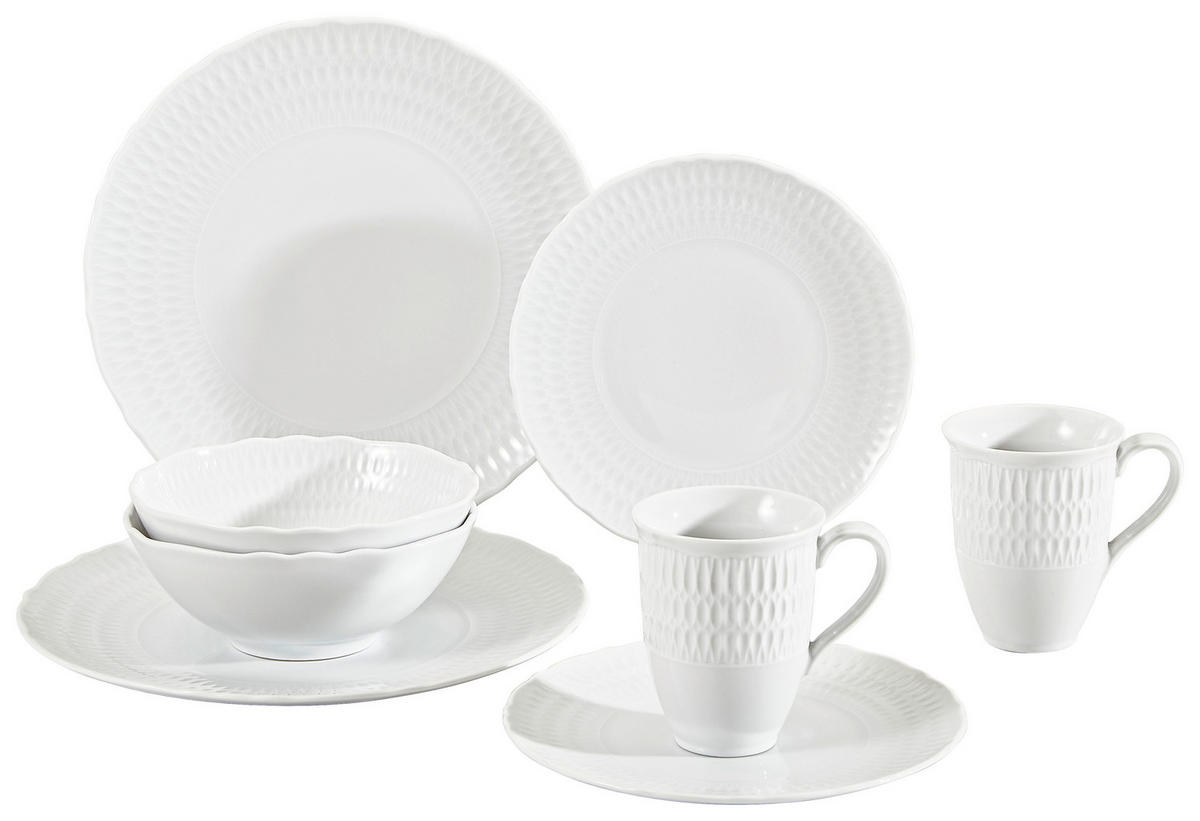 KOMBISERVICE 8-teilig  - Weiß, Trend, Keramik - Creatable