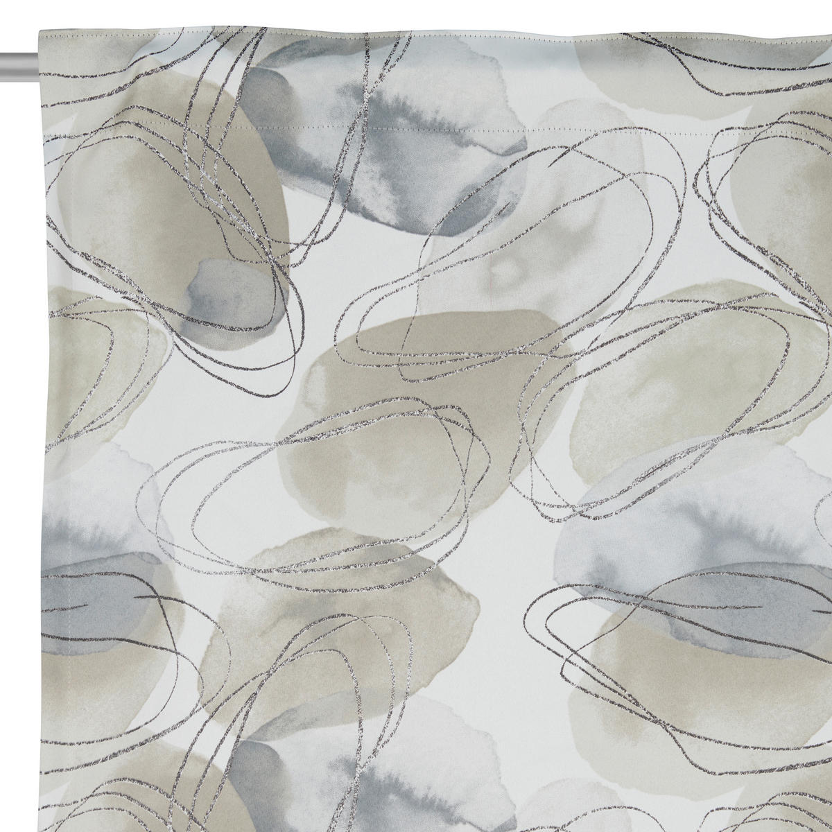 KÉSZFÜGGÖNY részben fényzáró  - bézs/szürke, Design, textil (140/245cm) - Esposa