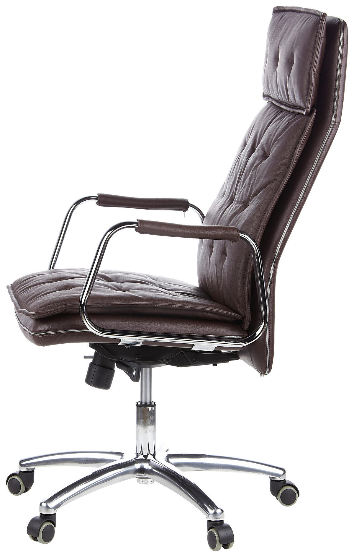 CHEFSESSEL Braun  - Braun, Basics, Leder/Kunststoff (60/130/48cm) - MID.YOU