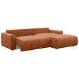 ECKSOFA  in Webstoff Orange  - Schwarz/Orange, KONVENTIONELL, Kunststoff/Textil (270/192cm) - Carryhome