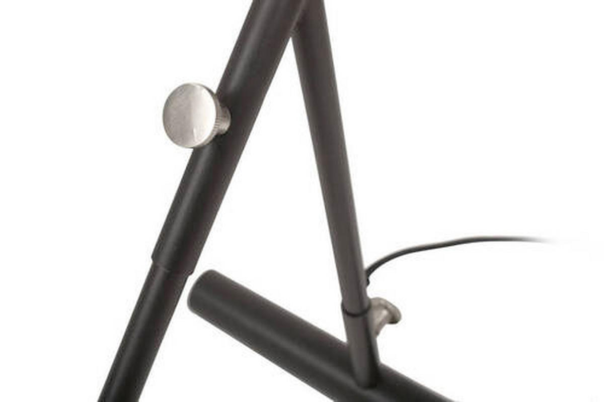 STEHLEUCHTE - Silberfarben/Schwarz, Design, Kunststoff/Metall (30/148/42cm) - Kayoom