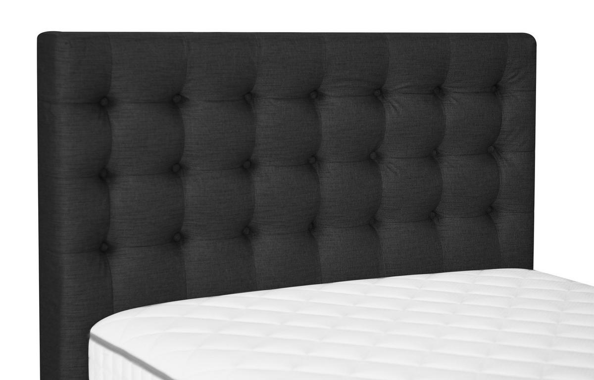 BOXSPRINGBETT 140/200 cm  in Dunkelgrau  - Dunkelgrau, Design, Holz/Textil (140/200cm) - Welnova