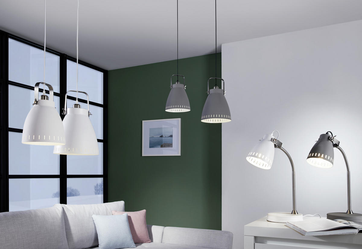 HÄNGELEUCHTE EVA 26,5/120 cm   - Weiß, Design, Metall (26,5/120cm) - Boxxx