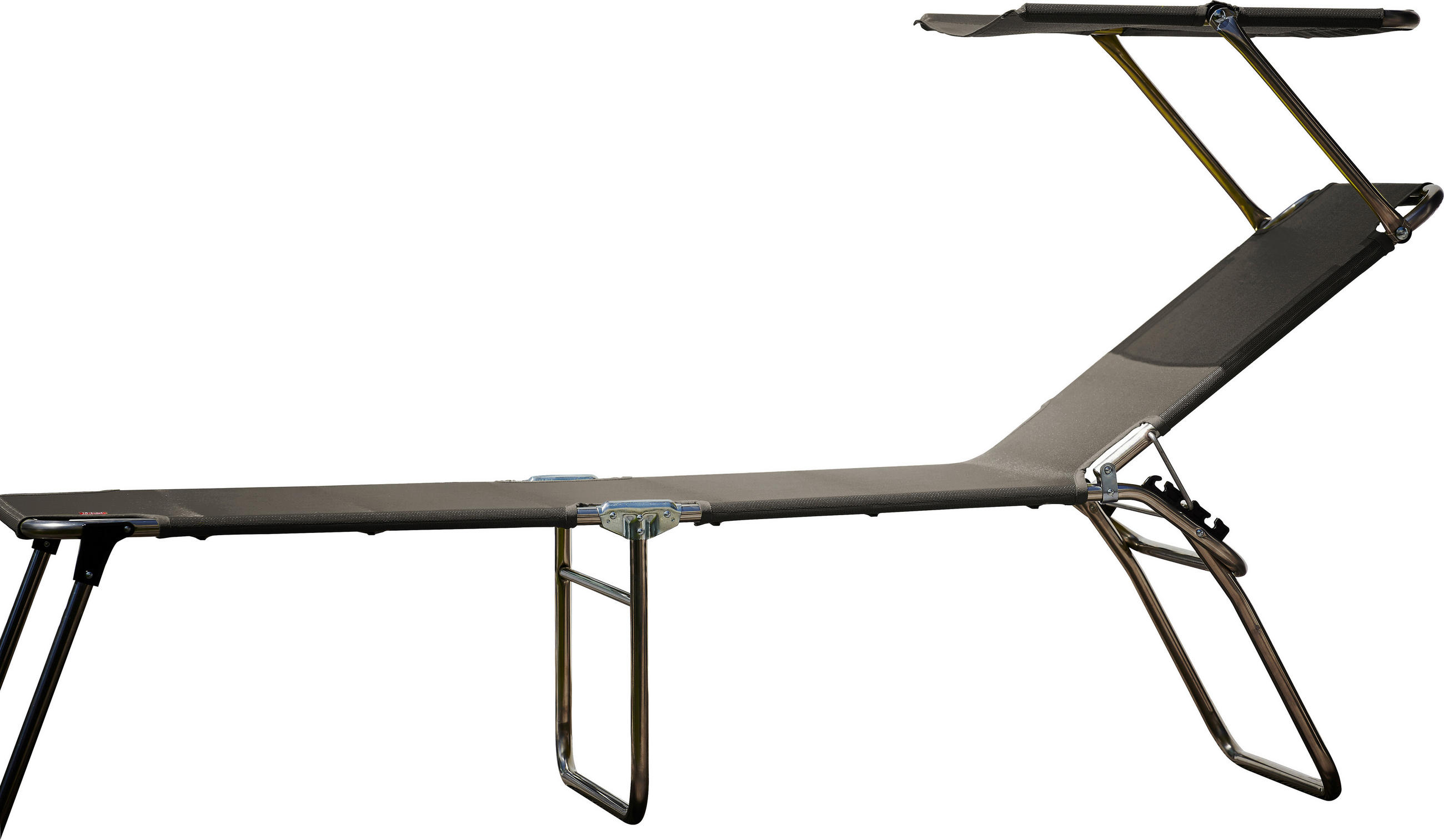 DREIBEINLIEGE 58/42/190 cm  - Taupe/Alufarben, Design, Textil/Metall (58/42/190cm) - FIAM