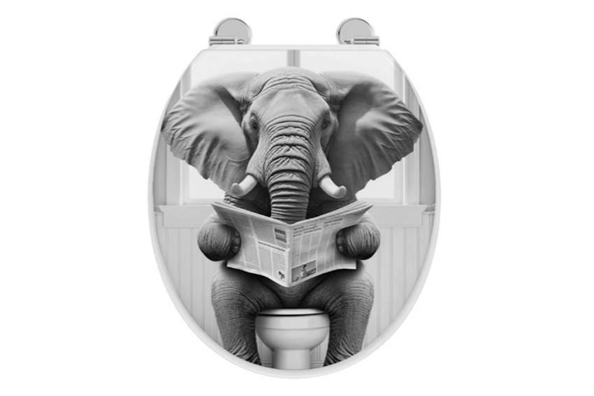 Colac Pentru Wc  - negru/gri, Basics, plastic (45/36/5cm)