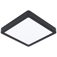 STROPNA LED-SVETILKA  Fueva 17 W/1800 lm/3000 K/220-240 V/ - črna/bela, Basics, kovina/umetna masa (21/21/2,8cm) - Xora