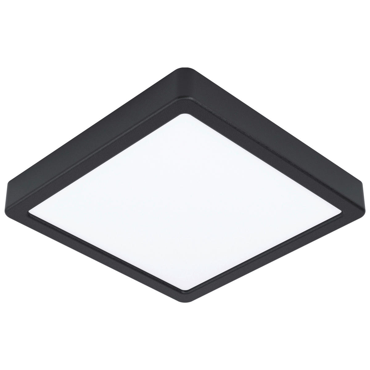STROPNA LED-SVETILKA  Fueva 17 W/1800 lm/3000 K/220-240 V/ - črna/bela, Basics, kovina/umetna masa (21/21/2,8cm) - Xora