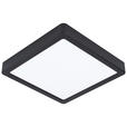 LED-DECKENLEUCHTE 21/21/2,8 cm   - Schwarz/Weiß, Basics, Kunststoff/Metall (21/21/2,8cm) - Novel