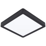 LED-DECKENLEUCHTE 21/21/2,8 cm   - Schwarz/Weiß, Basics, Kunststoff/Metall (21/21/2,8cm) - Novel