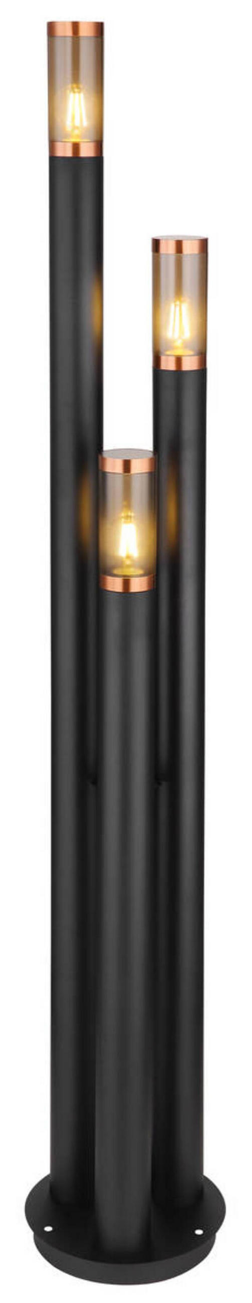 VÄGLAMPA - grå/svart, Design, metall/plast (28/170cm) - Globo