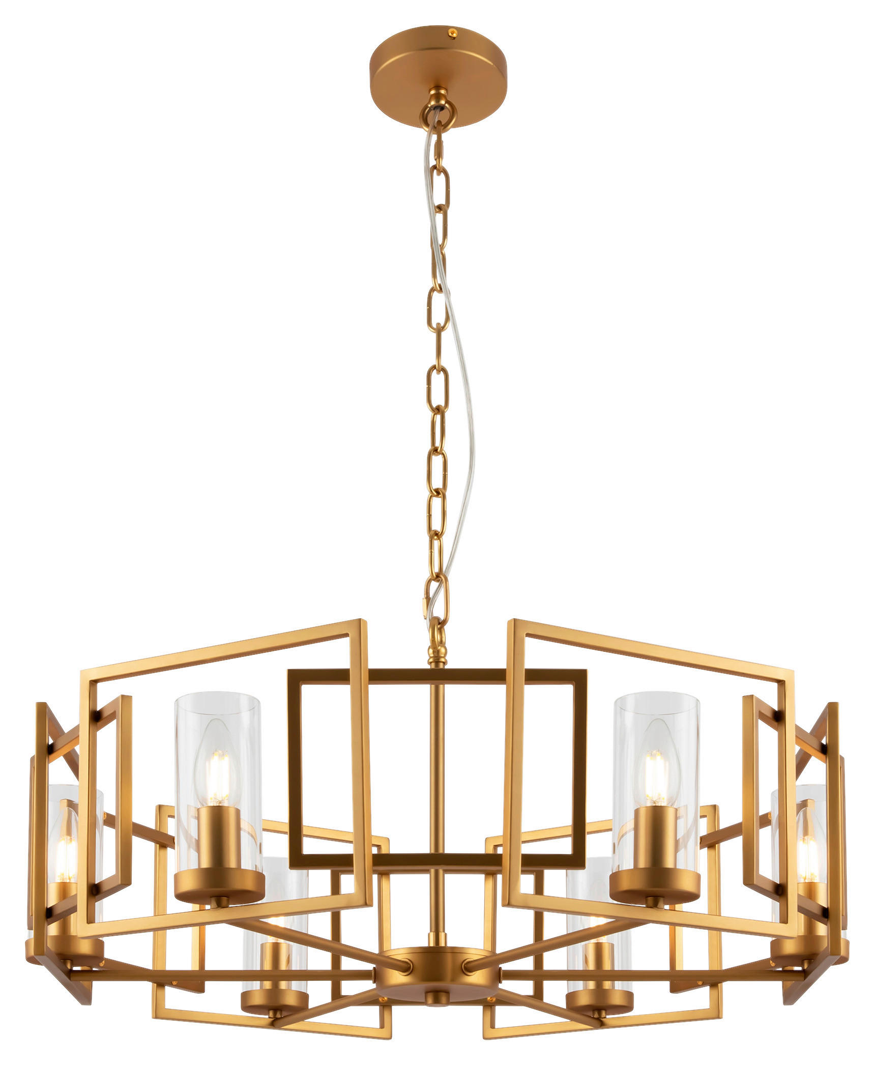 PENDELLEUCHTE 65,6/35,5/65,6 cm  - Goldfarben, Trend, Glas/Metall (65,6/35,5/65,6cm) - MAYTONI