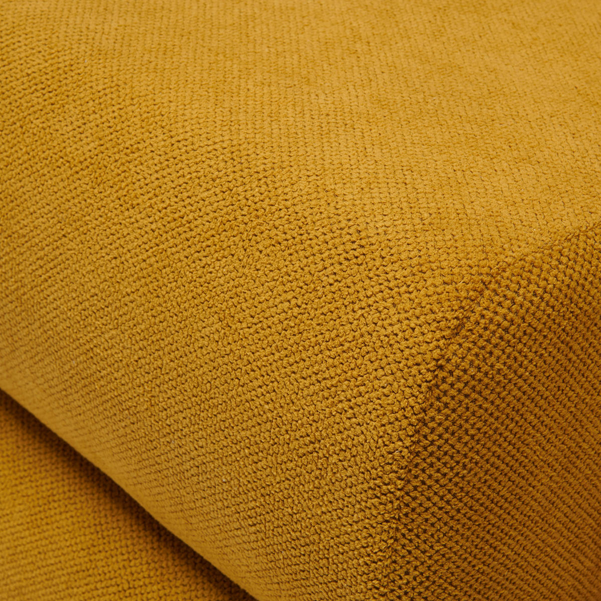 RÉCAMIERE in Flachgewebe Currygelb  - Currygelb/Schwarz, Design, Kunststoff/Textil (171/71-88/93cm) - Cantus