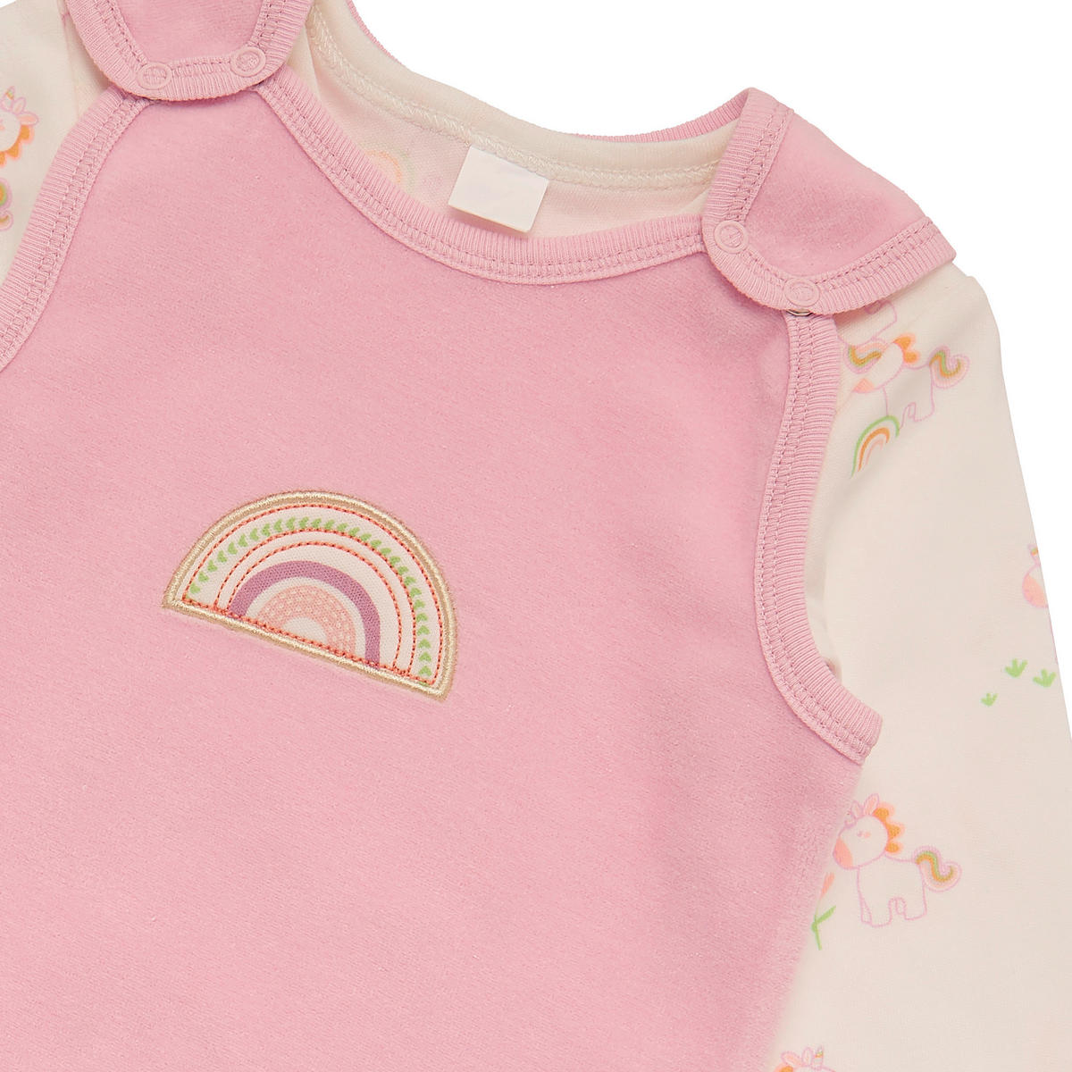 BABYBEKLEIDUNGSSET Sammy 2-teilig  - Hellrosa/Creme, Basics, Textil (62/68null) - Patinio