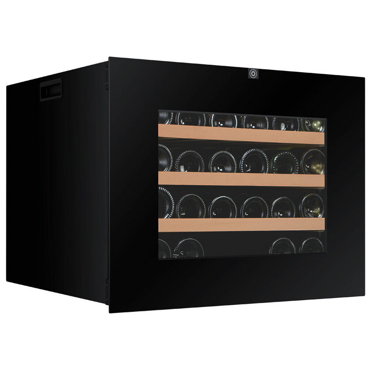 WEINKÜHLSCHRANK DXB-24.51B.TO  - Schwarz, Basics, Glas/Holz (59,2/45,5/55,5cm)