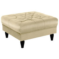 HOCKER Textil Beige  - Beige/Schwarz, Design, Holz/Textil (82/44/82cm) - MID.YOU