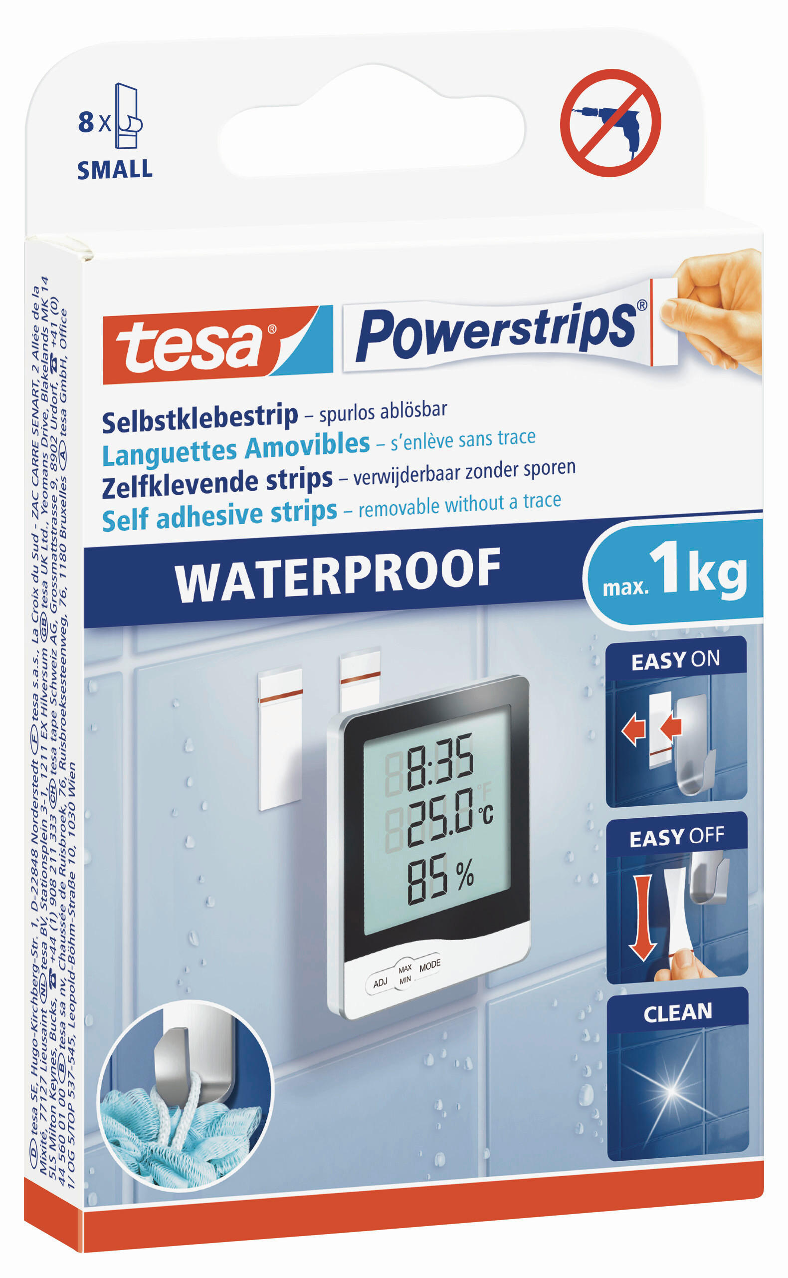 MONTAGEKLEBER POWERSTRIPS  - Basics, Kunststoff (1,4/34cm) - Tesa