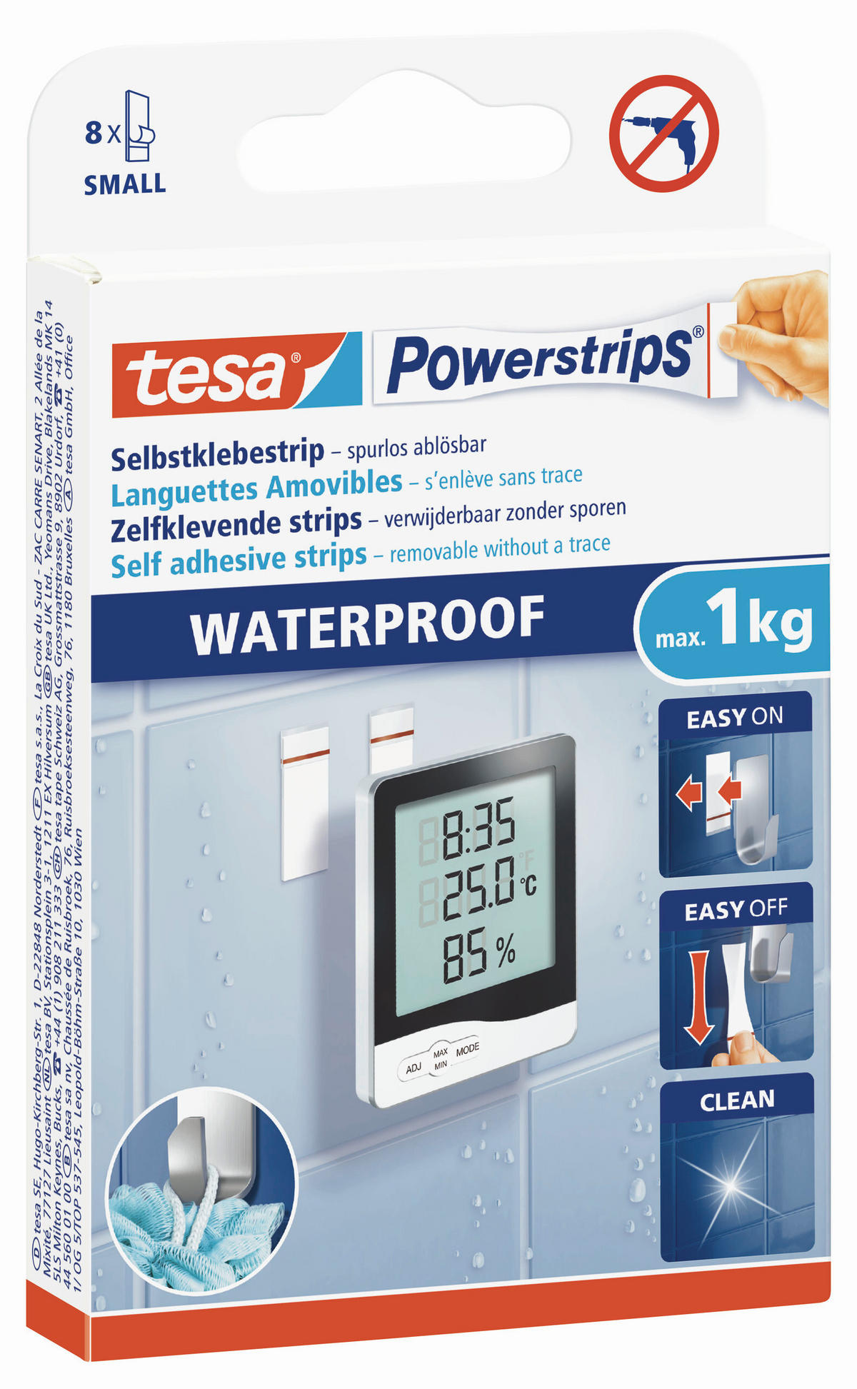 MONTAGEKLEBER POWERSTRIPS  - Basics, Kunststoff (1,4/34cm) - Tesa