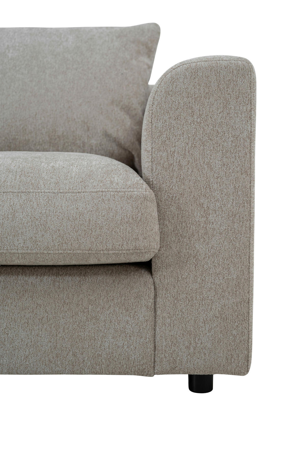 SOFFA i flatväv beige  - beige/svart, Klassisk, metall/trä (300/185cm) - Pure Home Comfort
