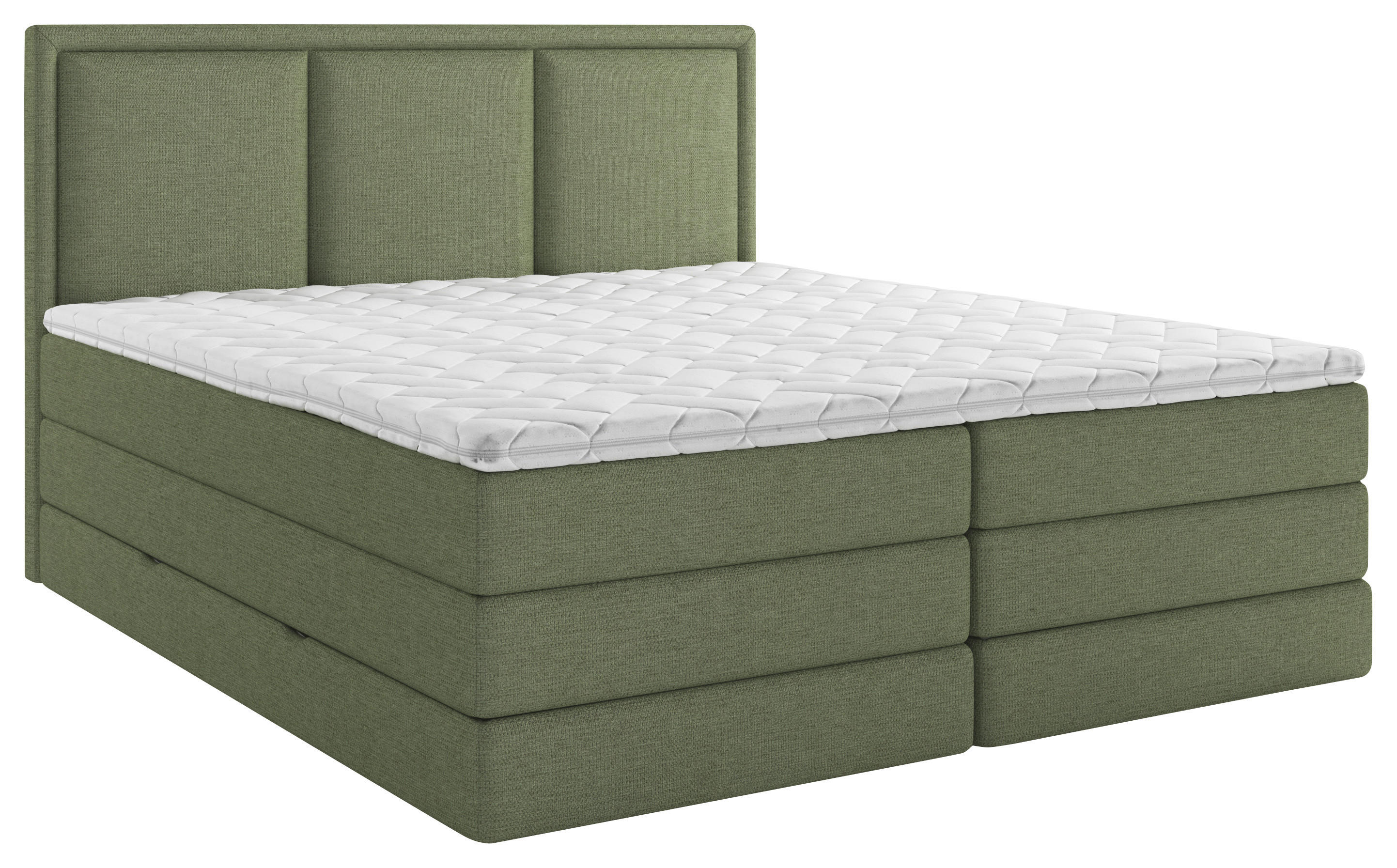 BOXSPRINGBETT 160/200 cm  in Grün  - Grün, Design, Kunststoff/Textil (160/200cm) - MID.YOU