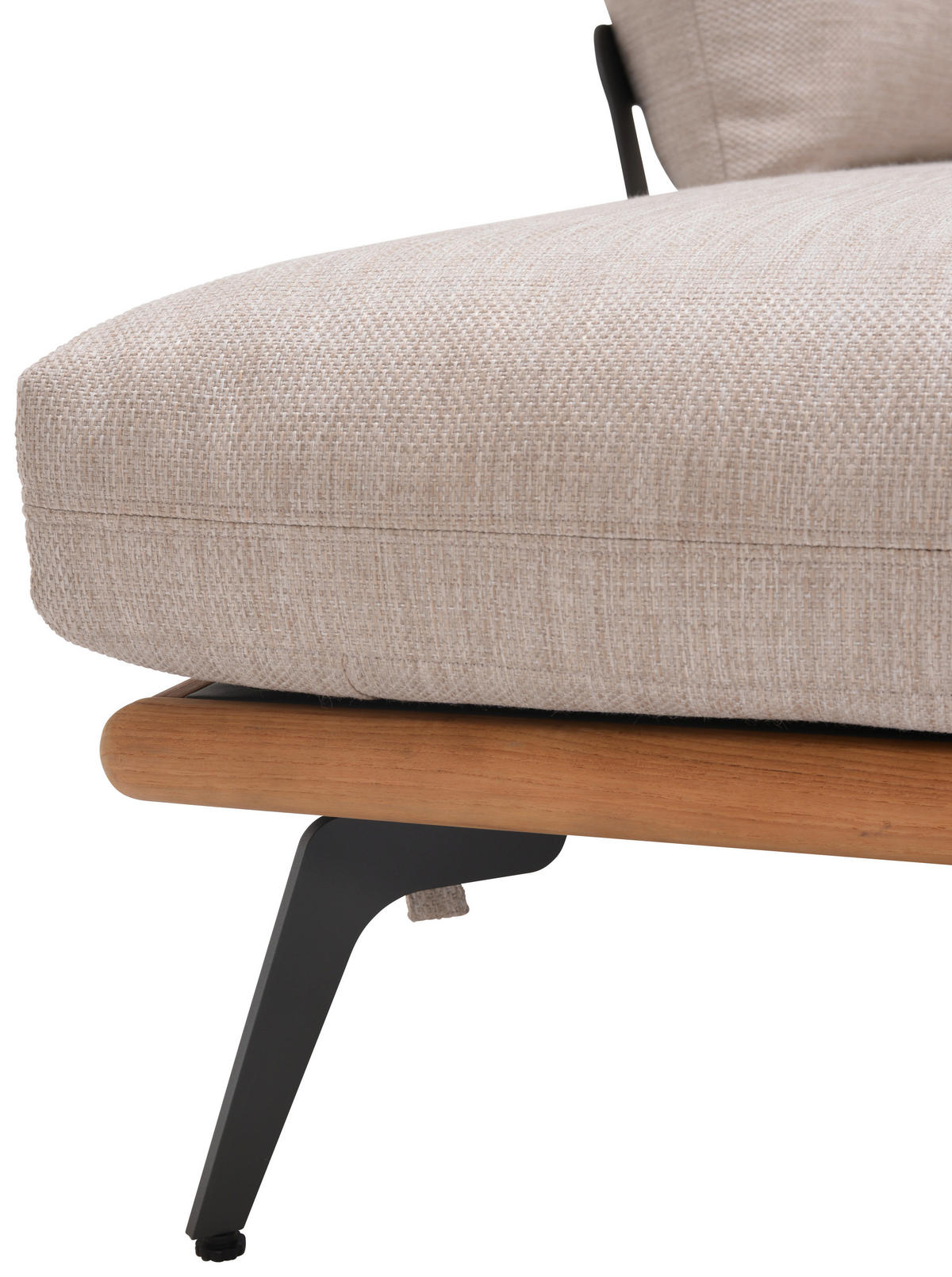 LOUNGEGARNITUR 150/280 cm Aluminium, Stahl  - Greige/Dunkelgrau, Design, Textil/Metall (150/280cm) - Amatio