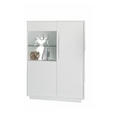 HIGHBOARD Weiß  90/130/38 cm  - Weiß, MODERN, Glas/Holzwerkstoff (90/130/38cm) - Carryhome