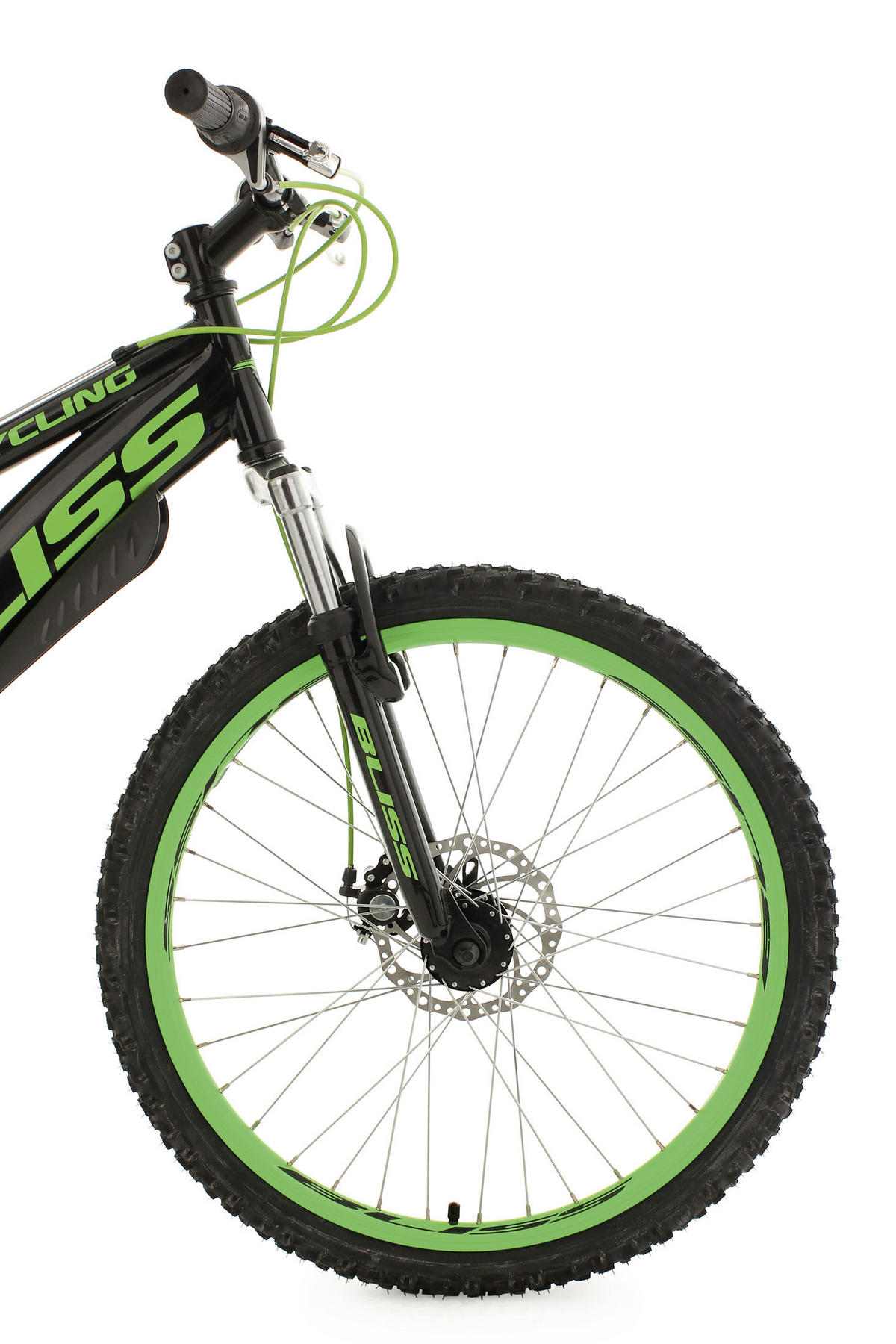 KINDERFAHRRAD 24 Zoll  - Schwarz/Grün, Basics, Metall (180/70/80cm) - Atrigo
