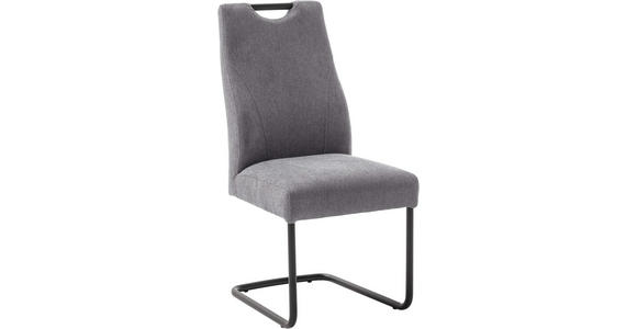 SCHWINGSTUHL  in Aluminium Flachgewebe  - Schwarz/Grau, MODERN, Textil/Metall (50/103/63cm) - Carryhome