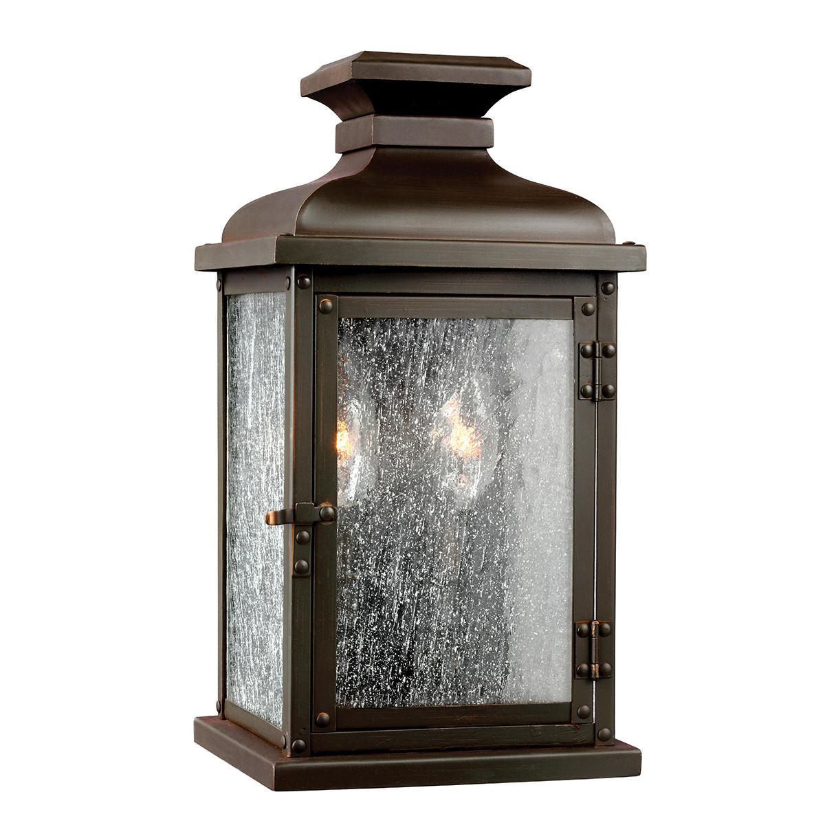 AUSSENWANDLEUCHTE - Kupferfarben, Konventionell, Glas/Metall (17/15,5/31,8cm) - Elstead Lighting