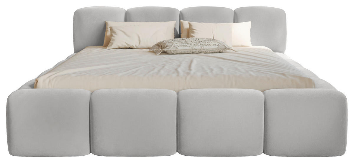 POLSTERBETT Lattenrost, Bettkasten Weiß 140/200 cm  - Schwarz/Weiß, Design, Holz/Textil (140/200cm) - Carryhome