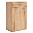 SCHUHSCHRANK  in 65/102/38 cm  - Eichefarben/Nickelfarben, Natur, Holz/Holzwerkstoff (65/102/38cm) - Linea Natura