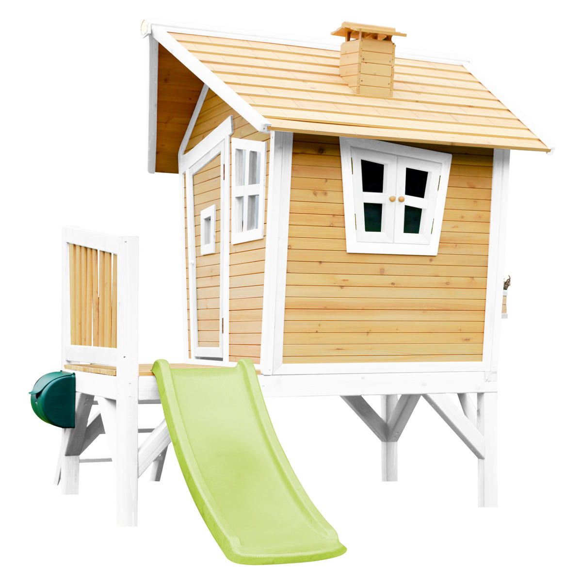SPIELHAUS ROBIN 264/203/177 cm axi  - Braun/Weiß, Basics, Holz/Kunststoff (264/203/177cm) - Ambia Garden