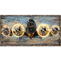 OLAJFESTMÉNY 63/123 cm  - barna/fekete, Basics, műanyag/textil (63/123cm)