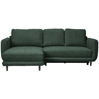ECKSOFA in Struktur Dunkelgrün  - Dunkelgrün/Schwarz, Konventionell, Holz/Textil (170/247cm) - Carryhome