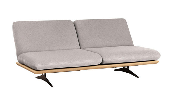 SCHLAFSOFA in Webstoff Naturfarben - Beige/Schwarz, Design, Holz/Textil (204/92/90cm) - Dieter Knoll