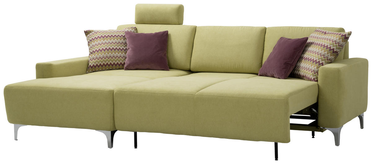 Freisteller von Sedda ECKSOFA Hellgrün Chenille.