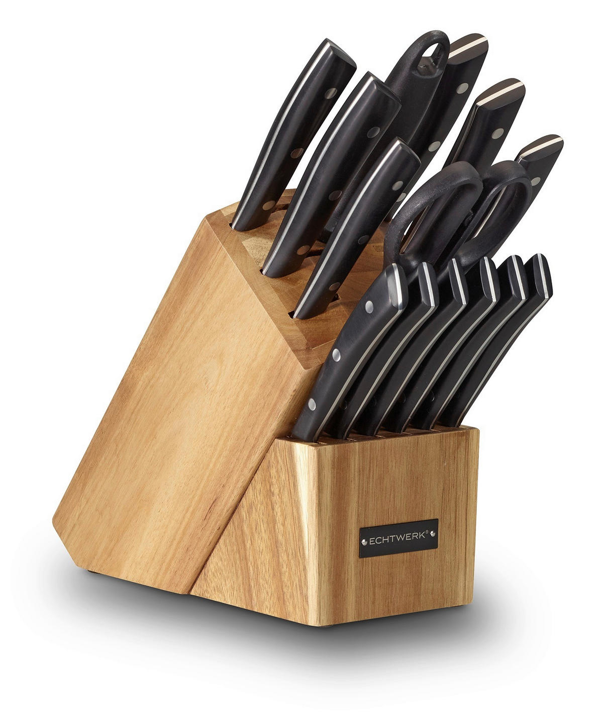 MESSERSET ECHTWERK 15-teilig  - Silberfarben/Schwarz, Trend, Kunststoff/Metall (24,8/13,2/36cm) - Echtwerk