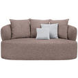 2-SITZER-SOFA in Chenille Rotbraun  - Rotbraun/Hellgrau, MODERN, Kunststoff/Textil (177/86/105cm) - Hom`in