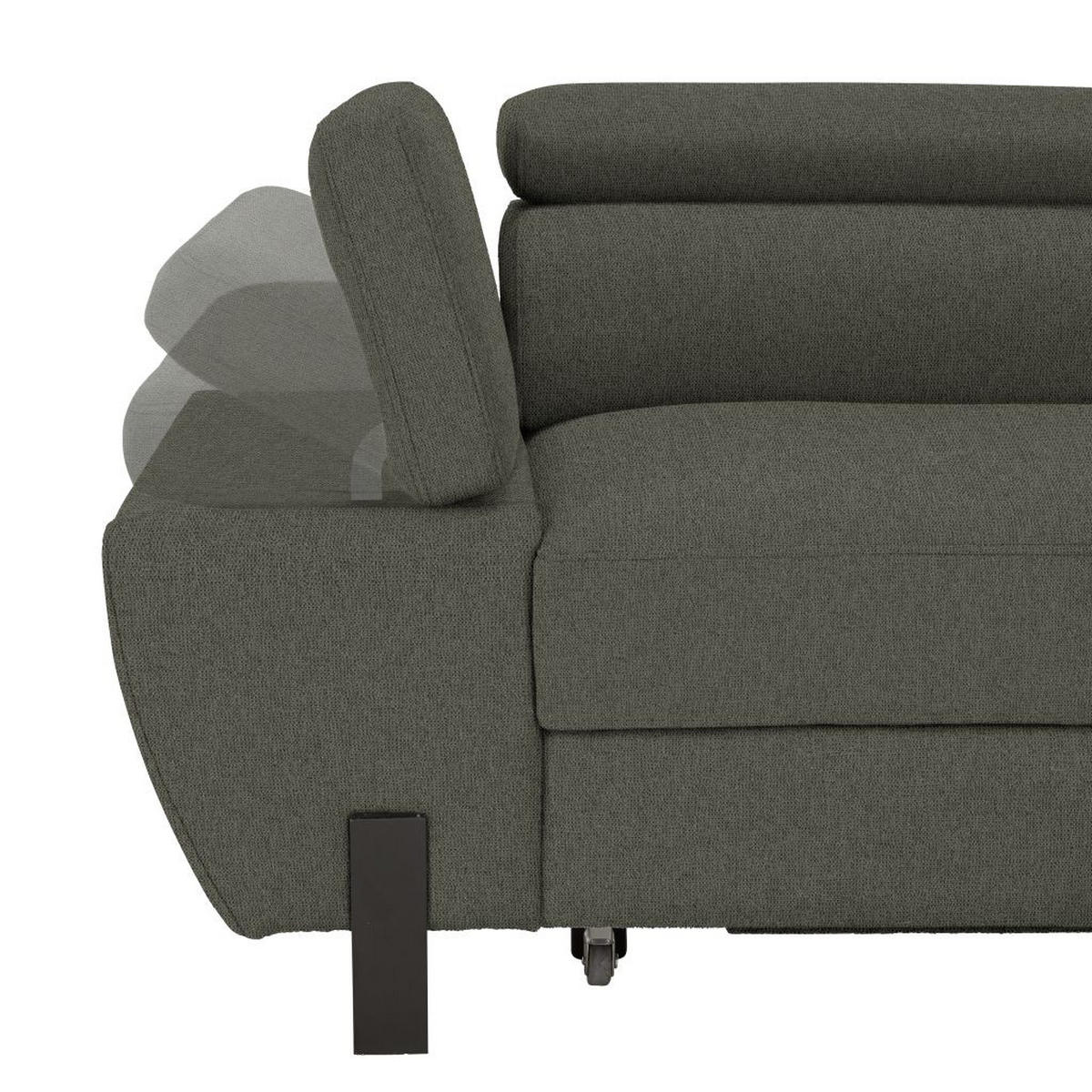 HÖRNSOFFA i vävt tyg mörkgrön  - grön/ljusgrå, Modern, metall/textil (277/90/93cm) - MID.YOU