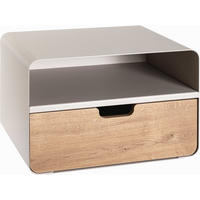 NACHTSCHRANK 38/25/30 cm  - Kaschmir/Eichefarben, MODERN, Holzwerkstoff/Metall (38/25/30cm)