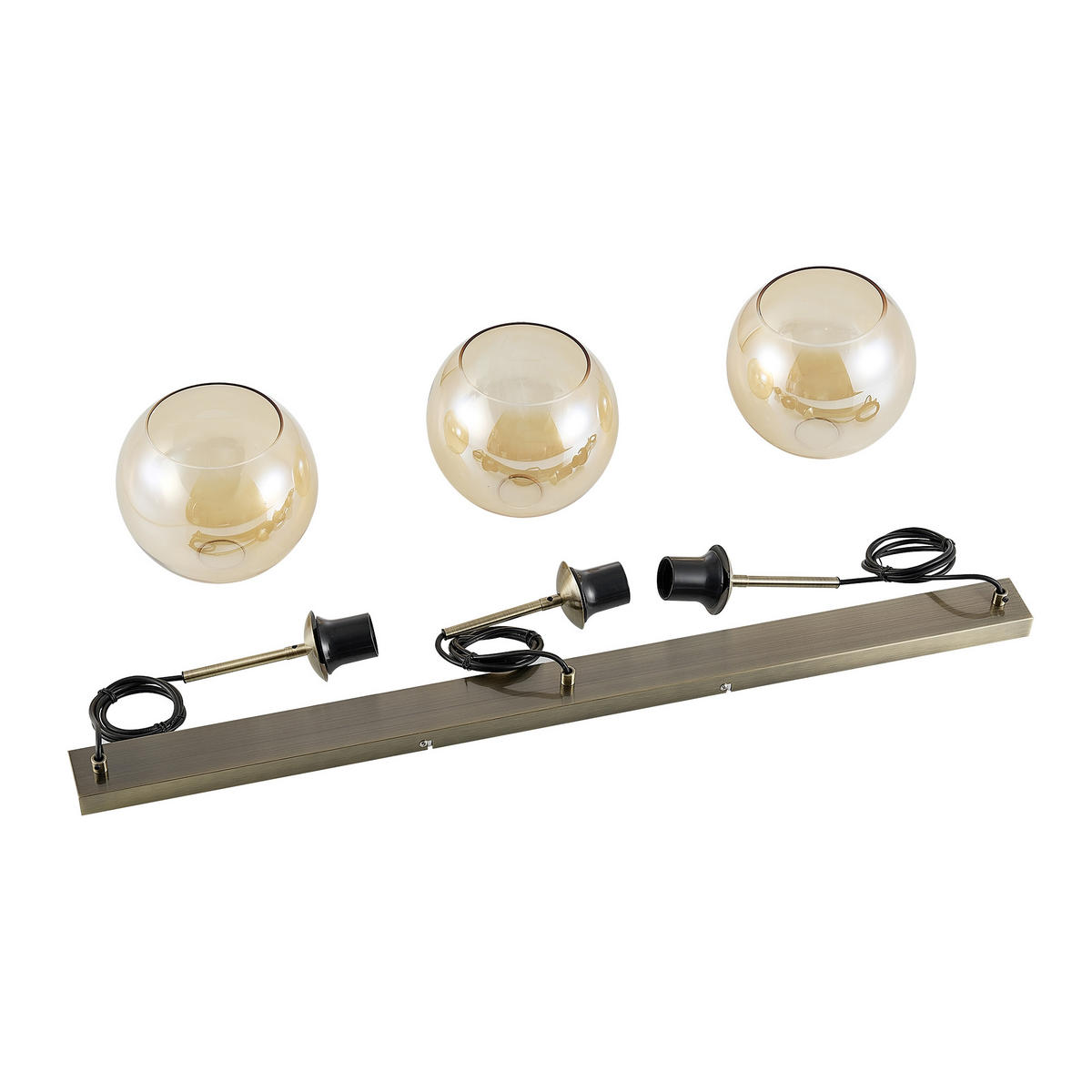 HÄNGELEUCHTE Leonie 110/20/150 cm   - Bernsteinfarben, Basics, Glas/Metall (110/20/150cm) - Novel